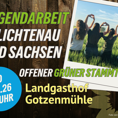 Stammtisch am 11. Juni 2026 im Landgasthof Gotzenmühle, Schwerpunktthema "Jugendarbeit in Lichtenau und Sachsen" 
Foto von Melissa Askew auf Unsplash