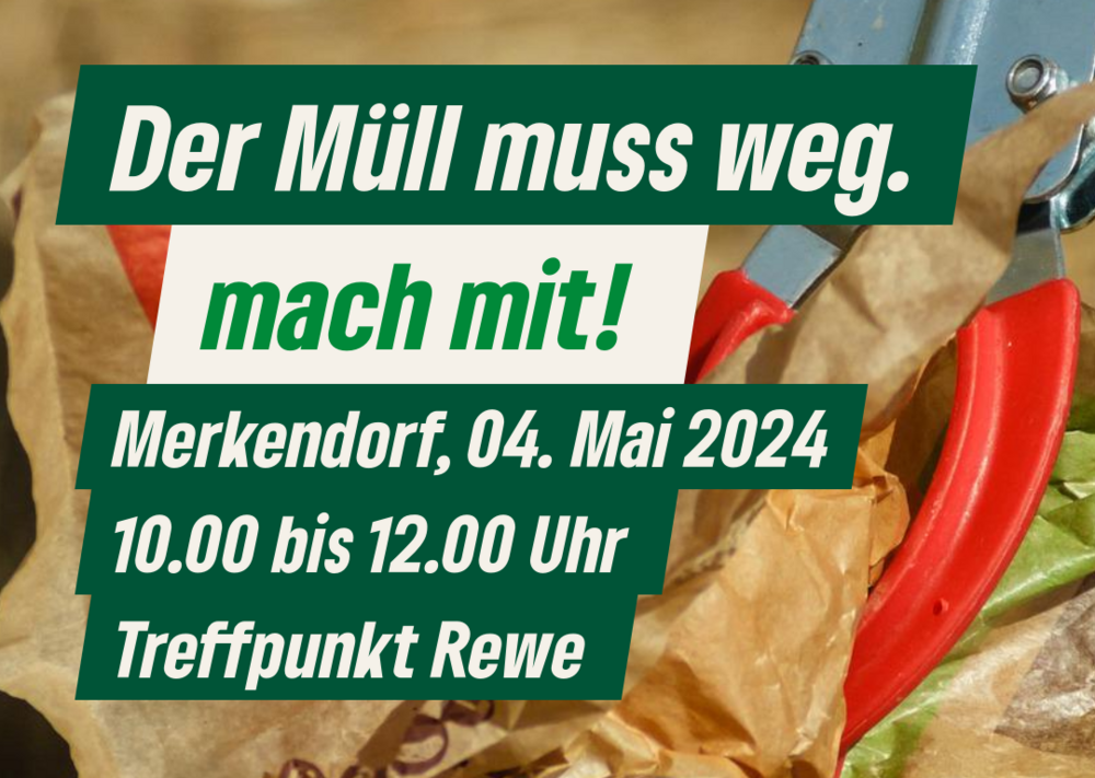 Müllgreifer mit Müll