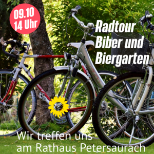 Sharepic für die Radtour Biber und Biergarten am 09.10.2022 um 14:00 