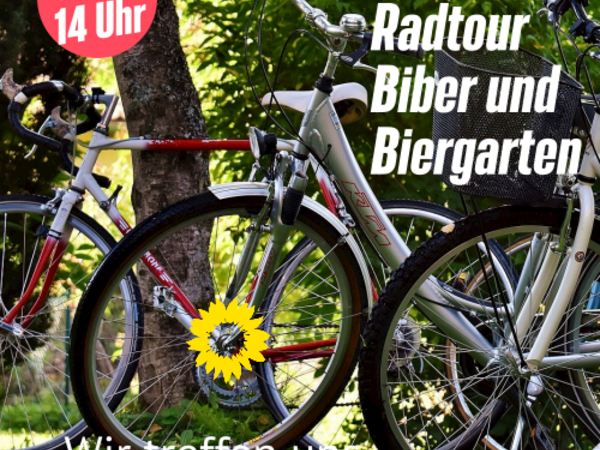 Sharepic für die Radtour Biber und Biergarten am 09.10.2022 um 14:00  